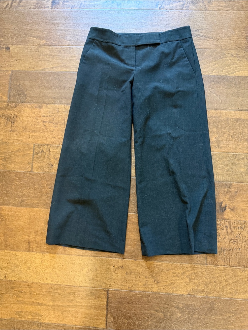 Laundry By Shelli Segal Black Cropped Wide-Leg Trousers